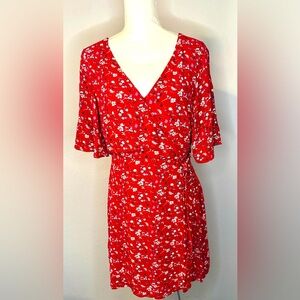 Sanctuary Red Floral Dress